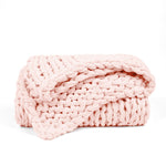 Chunky Hand Knit Throw Blanket