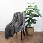 Chunky Hand Knit Throw Blanket