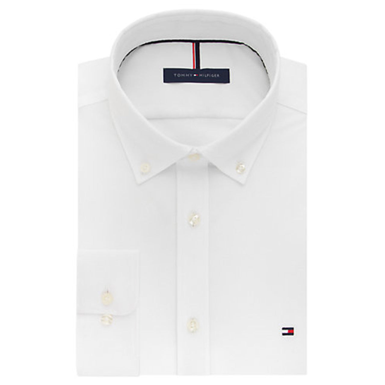  Tommy Hilfiger Slim Fit Non Iron Oxford Solid - White - Bonton