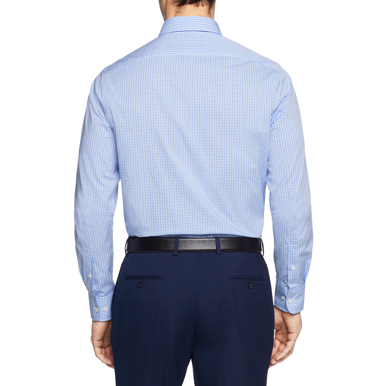  Tommy Hilfiger Slim Fit Ultra Wrinkle Free Cotton Stretch Check - Jab Blue - Bonton