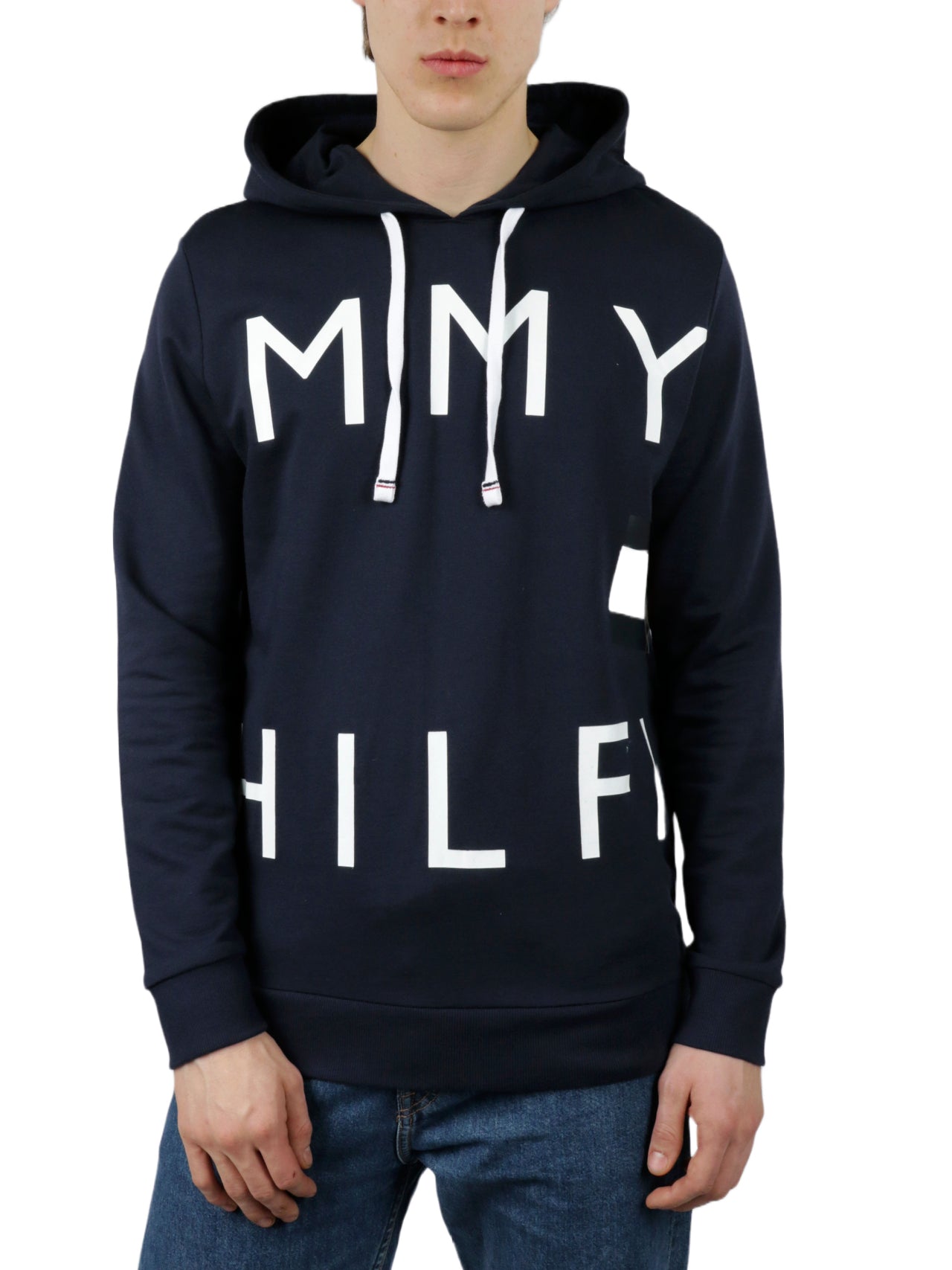  Tommy Hilfiger Long Sleeves French Terry Hoodie - Dark Navy - Bonton