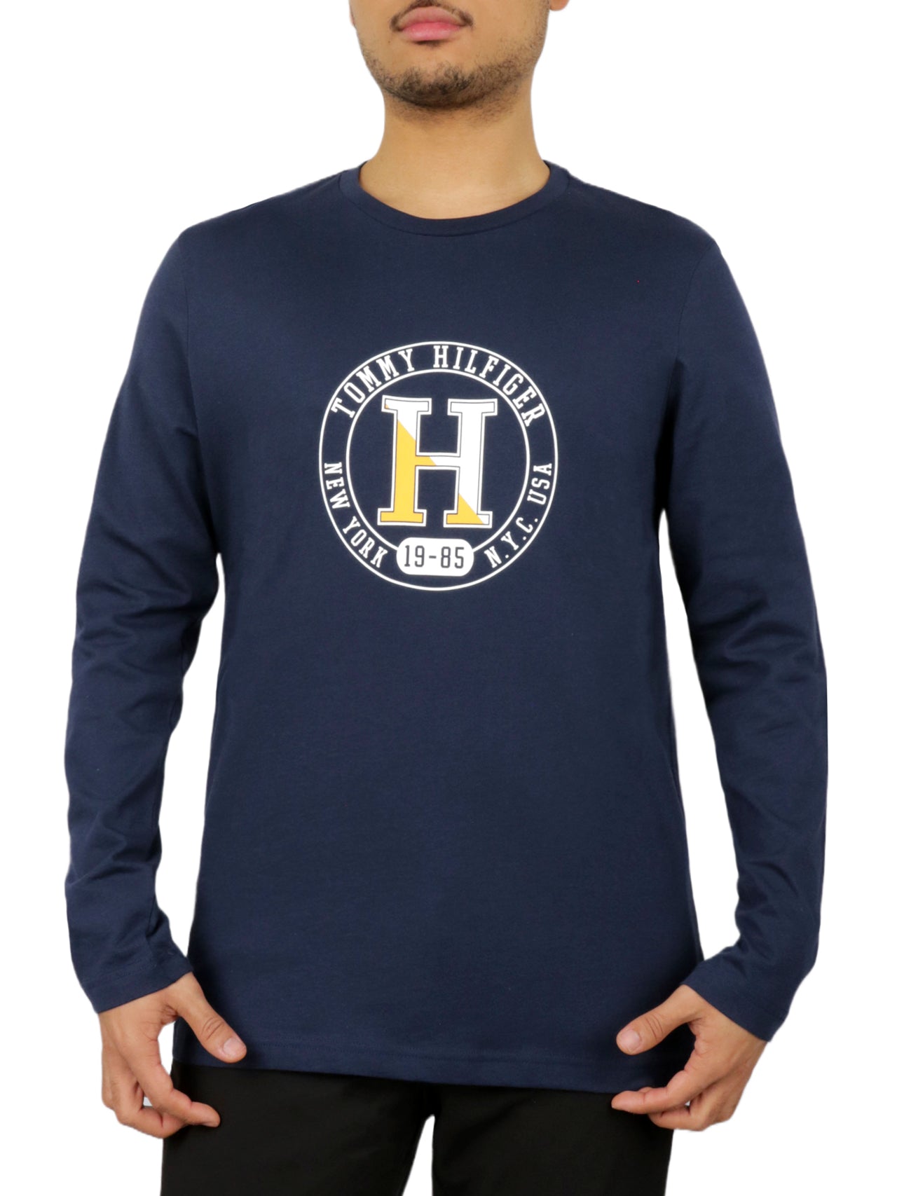  Tommy Hilfiger Long Sleeve Cotton Crew Neck - Grey Heather - Bonton