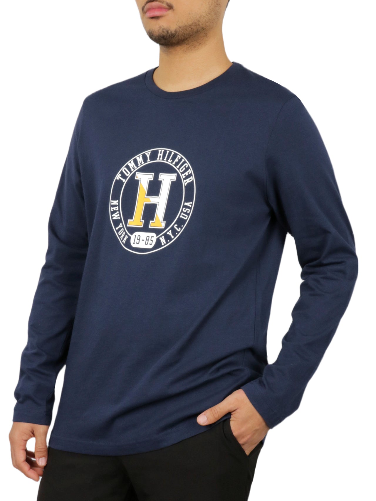  Tommy Hilfiger Long Sleeve Cotton Crew Neck - Grey Heather - Bonton