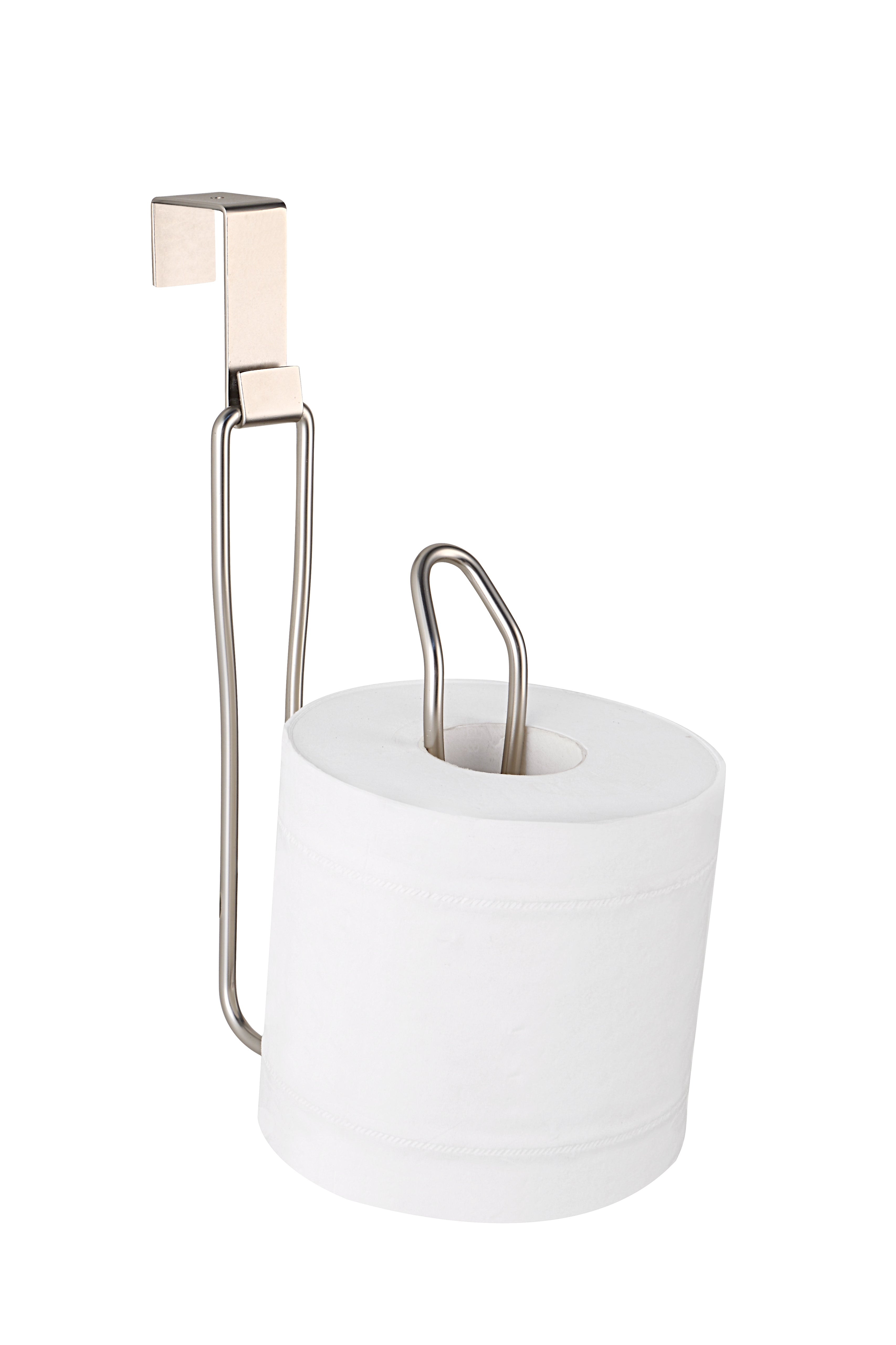  Over The Tank Toilet Tissue Paper Roll Holder Dispenser - Silver - Bonton