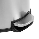 Soft-Close Round Stainless Steel Trash Can
