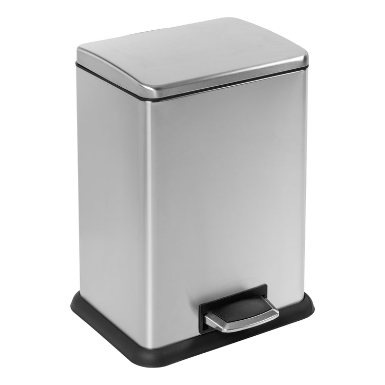 Tall and Wide Stainless Steel Step Trash Can with Lid