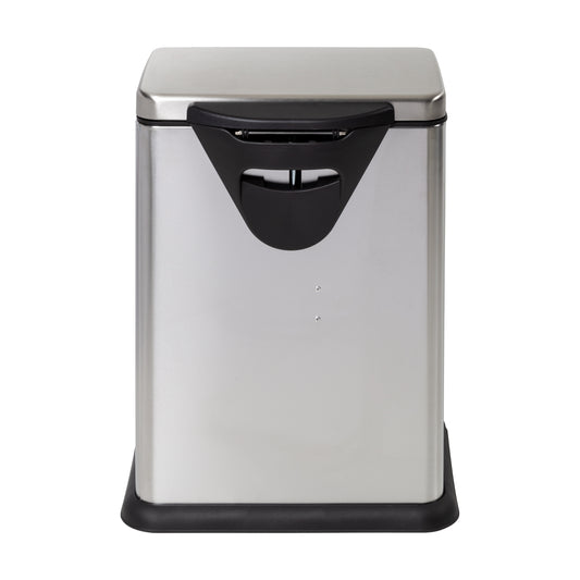 Tall and Wide Stainless Steel Step Trash Can with Lid