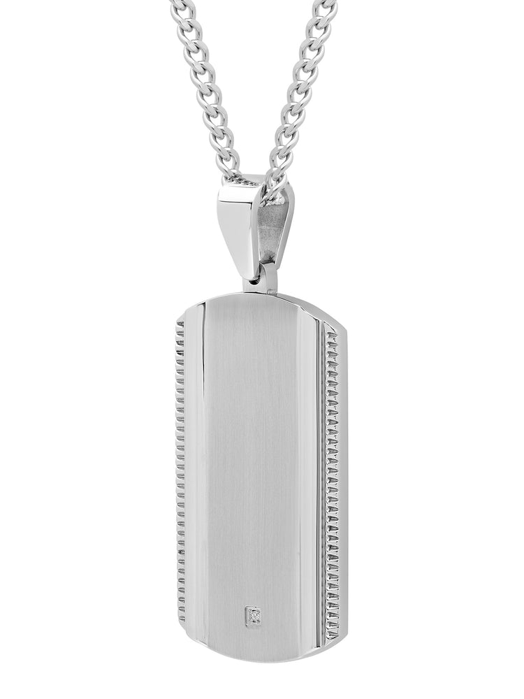 .01Ct Stainless Steel Zipper Edge Dog Tag
