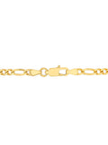 Stainless Steel With Yellow Ip 24" Figaro Chain