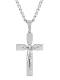 Stainless Steel Crucifix With Prayer Cross Pendant