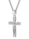 Stainless Steel Crucifix With Prayer Cross Pendant