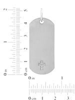 1/20Ctw Stainless Steel With Cross Dog Tag
