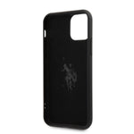 iPhone 11 Pro - Silicone Black Vertical Logo With Microfiber Interior - U.S. Polo Assn.
