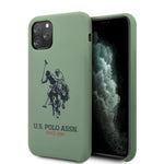 iPhone 11 Pro - Silicone Green Big Horse Logo Print And Microfiber Interior - U.S. Polo Assn.