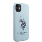iPhone 11 - Silicone Light Blue Big Horse Logo Print And Microfiber Interior - U.S. Polo Assn.