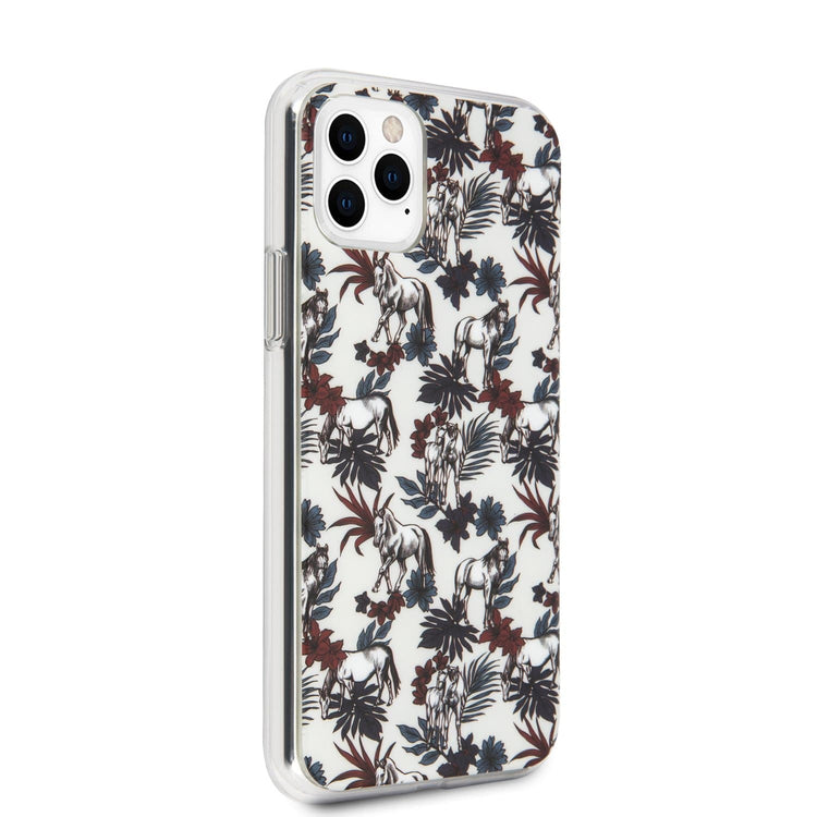 iPhone 11 Pro Max - Hard Case Whithe Horse & Flower Design - U.S. Polo Assn.