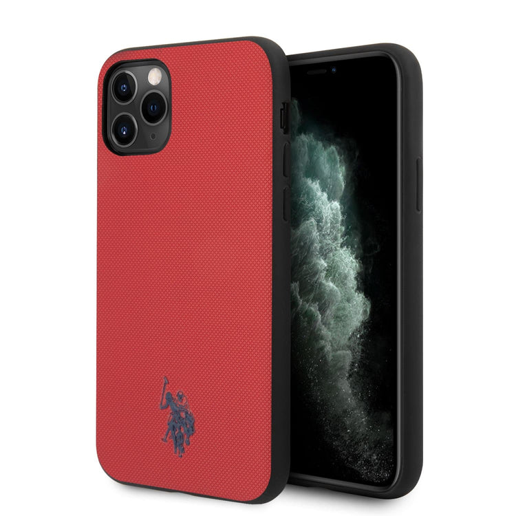 iPhone 11 Pro Max - PU Leather Red Embossed Logo - U.S. Polo Assn.