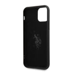 iPhone 11 Pro Max - Silicone Black Vertical Logo With Microfiber Interior - U.S. Polo Assn.
