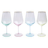 Rainbow Wine Glasses Set of 4