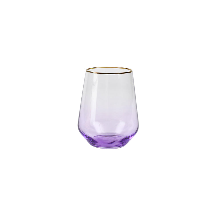 Rainbow Stemless Wine Glass