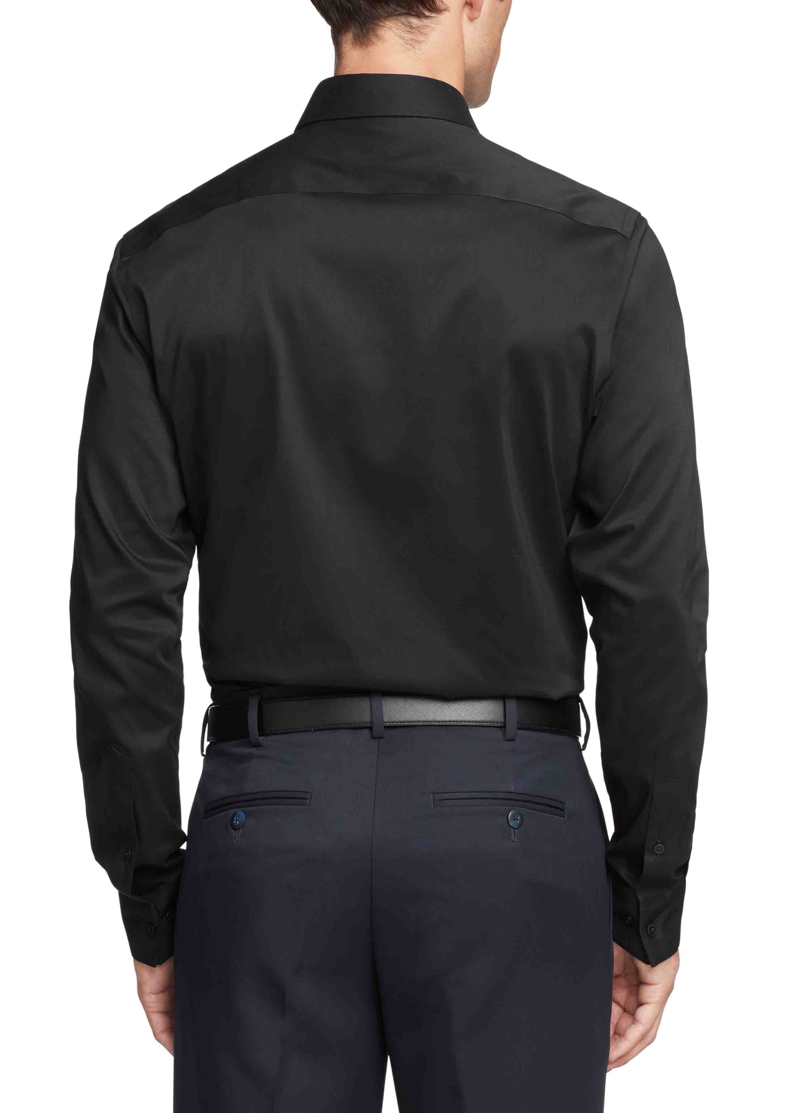 Van Heusen Van Heusen Regular Fit Ultra Wrinkle Free Stretch FLEX Solid - Black Bonton Van Heusen Van Heusen Regular Fit Ultra Wrinkle Free Stretch FLEX Solid - Black Bonton