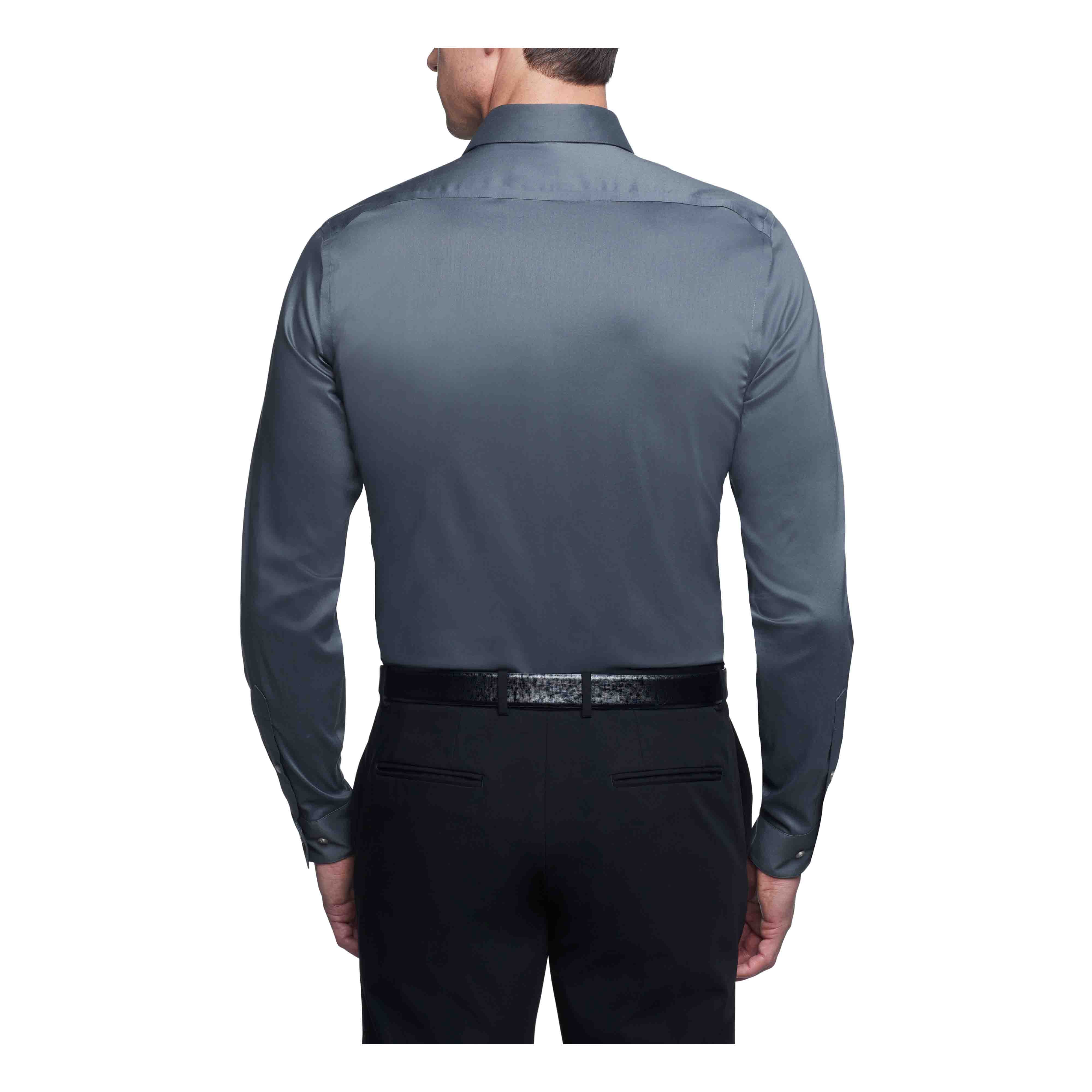  Van Heusen Regular Fit Ultra Wrinkle Free Stretch FLEX Solid - Charcoal - Bonton