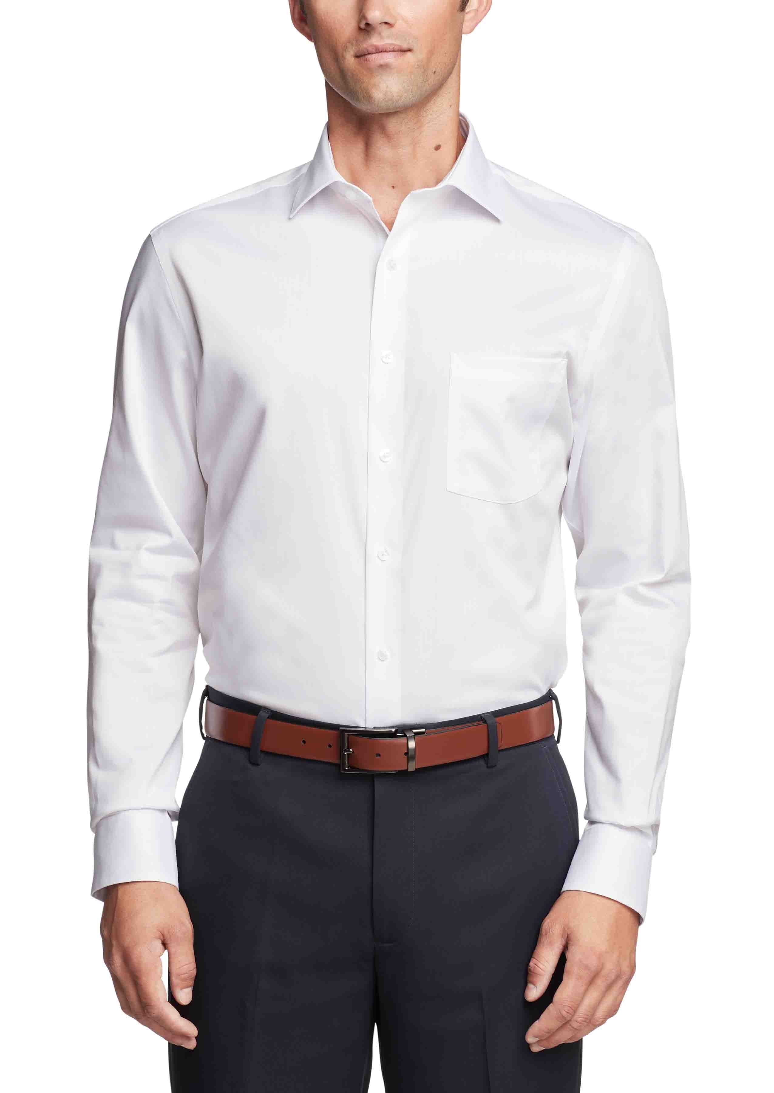  Van Heusen Van Heusen Regular Fit Ultra Wrinkle Free Stretch FLEX Solid - Grey Mist - Bonton