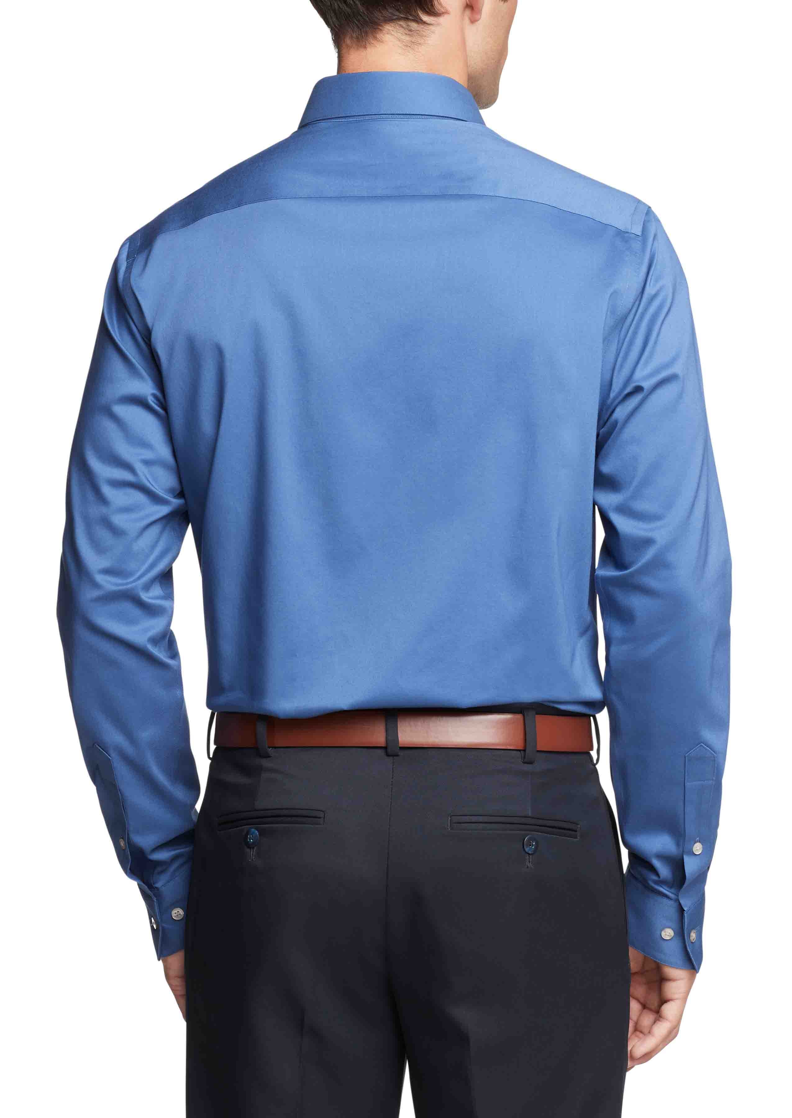  Van Heusen Van Heusen Regular Fit Ultra Wrinkle Free Stretch FLEX Solid - Blue Frost - Bonton