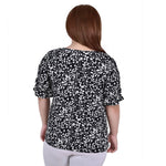 Plus Size Short  Sleeve Rouched Top