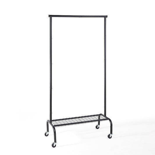 Single Garment Rack with 1-Tier Lower Shelf