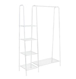 Freestanding Closet With Clothes Rack and Shelves