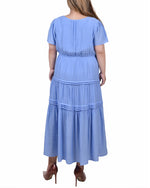 Plus Size Ankle Length Short Sleeve Dress