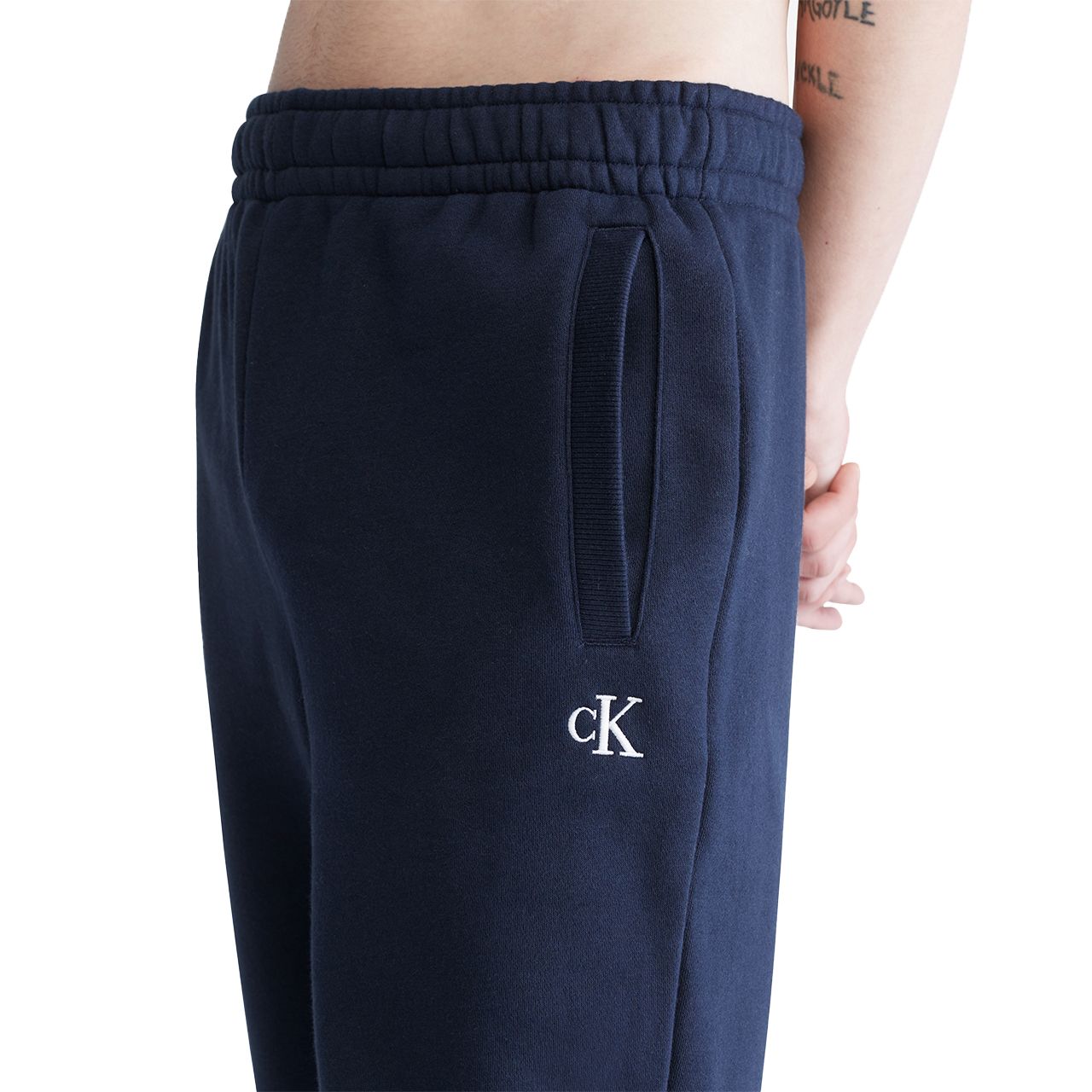  Calvin Klein Archive Logo Fleece Jogger - Beacon Blue - Bonton