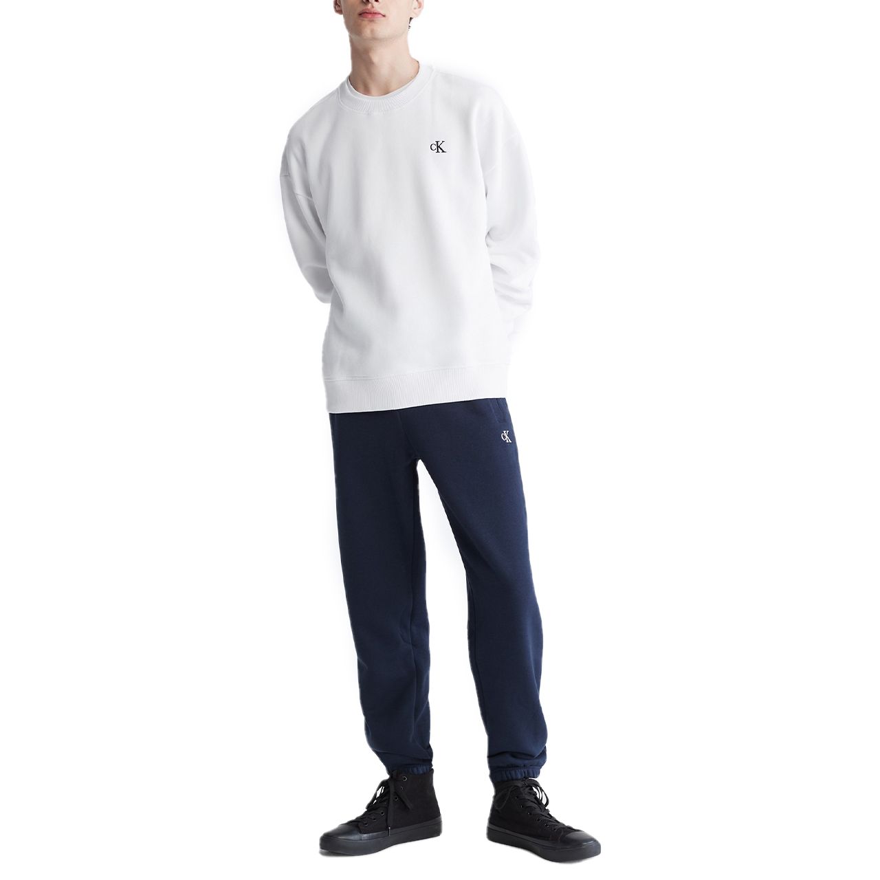  Calvin Klein Archive Logo Fleece Jogger - Heroic Grey Heather - Bonton