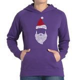 LA Pop Art Women's Word Art Hooded Sweatshirt - Santa Claus