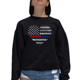 LA Pop Art Women's Word Art Crew Sweatshirt - American Woman