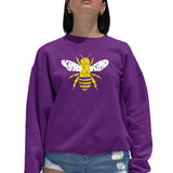 LA Pop Art Women's Word Art Crew Sweatshirt - Bee Kind
