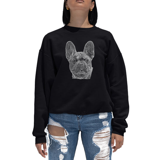 LA Pop Art Women's Word Art Crew Sweatshirt - French Bulldog