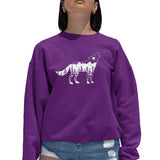 LA Pop Art Women's Word Art Crew Sweatshirt - Howling Wolf