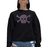 LA Pop Art Women's Word Art Crew Sweatshirt - XOXO Skull