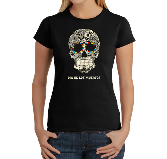 LA Pop Art Women's Word Art T-Shirt - Dia De Los Muertos