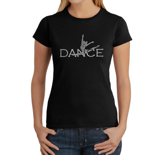 LA Pop Art Women's Word Art T-Shirt - Dancer