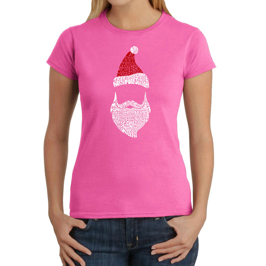 LA Pop Art Women's Word Art T-Shirt - Santa Claus