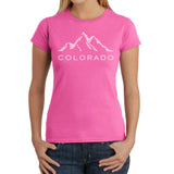 LA Pop Art Women's Word Art T-Shirt - Colorado Ski Towns