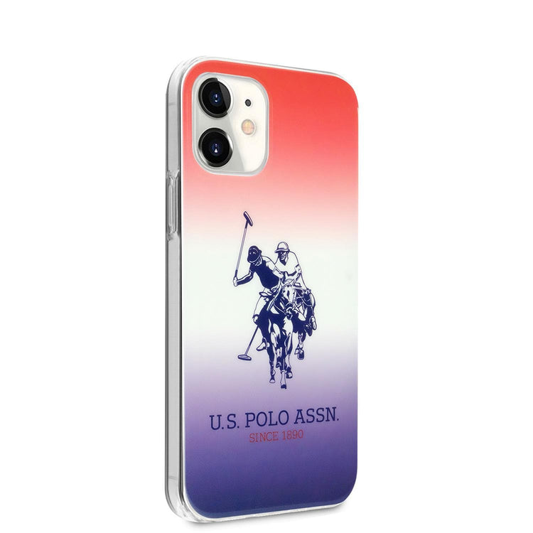 iPhone 12 mini - PU Leather Black Embroidery Colored Double Horse Logo - U.S. Polo Assn.