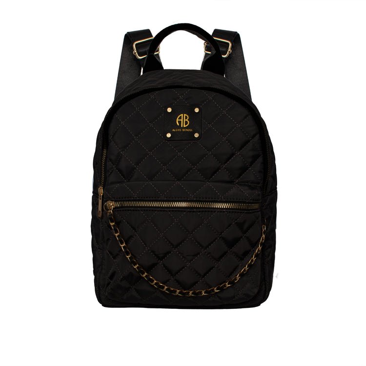 Quilted Nylon School And Travel Backpack