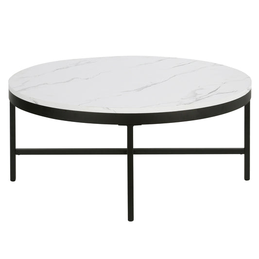 Mallory 36'' Wide Coffee Table with Faux Marble Top