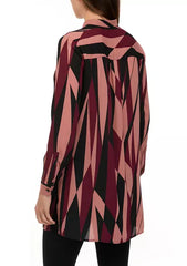 Long Sleeve Pop Over Tunic With Side Slits