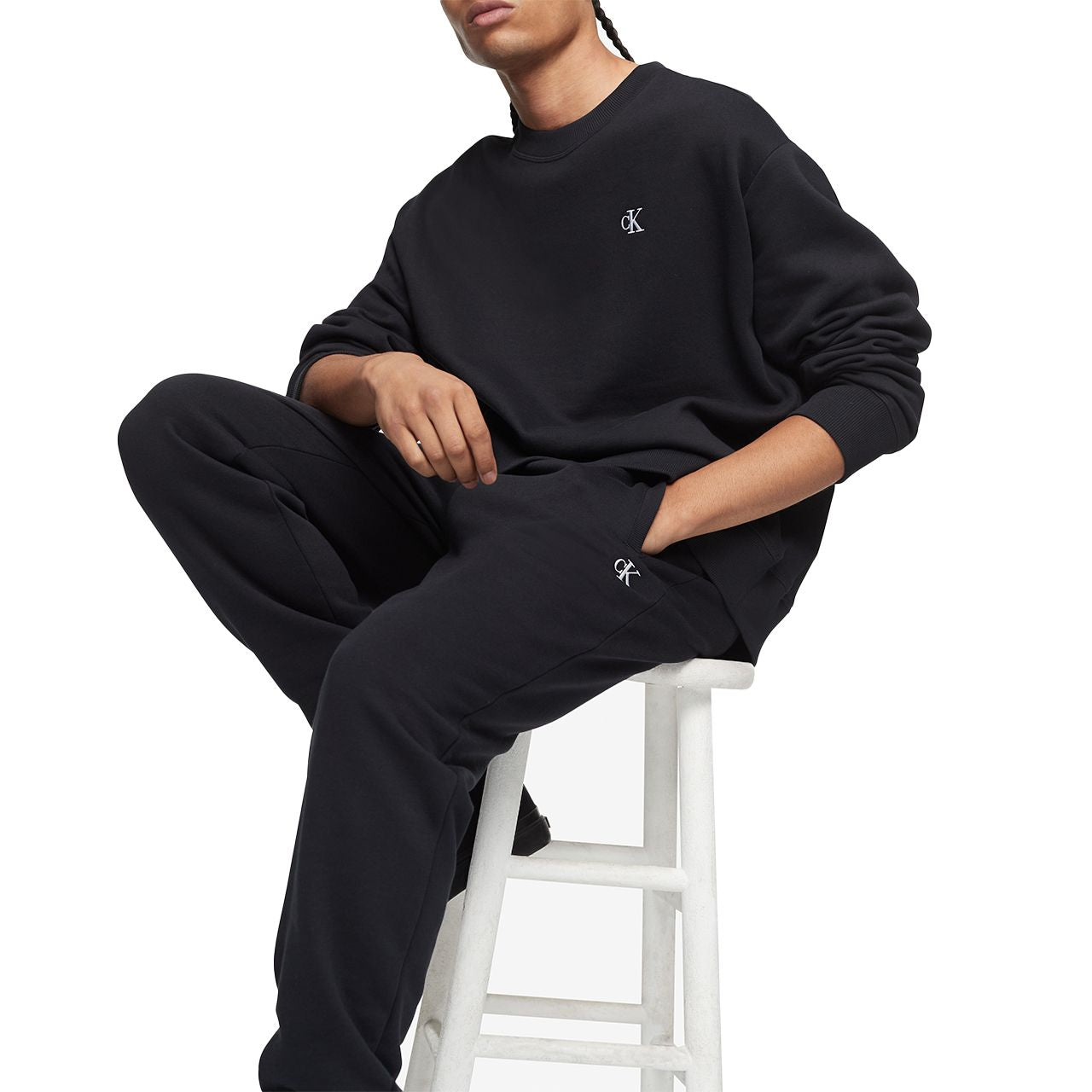  Calvin Klein Archive Logo Fleece Jogger - Dark Sapphire - Bonton