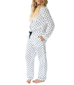 Myra Classic Dots Women's Long Sleeve Shirt & Pajama Set